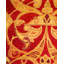 Tapis unique noué à la main Keenan - rouge / or, 8 pi x 10 pi 4 po