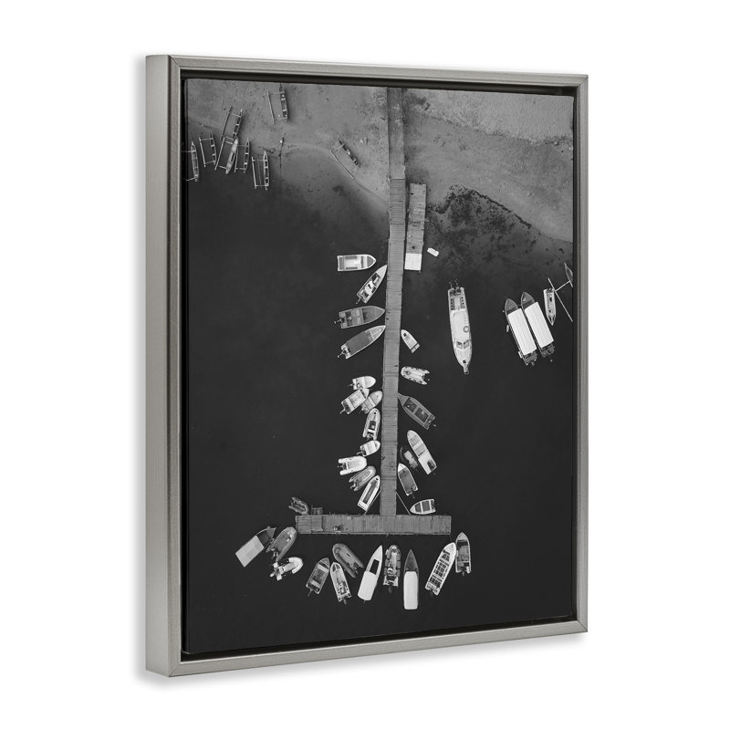 Art mural sur toile flottant encadré noir par Daphne Polselli, Cadre flottant gris lustré, H 31 po x l 25 po