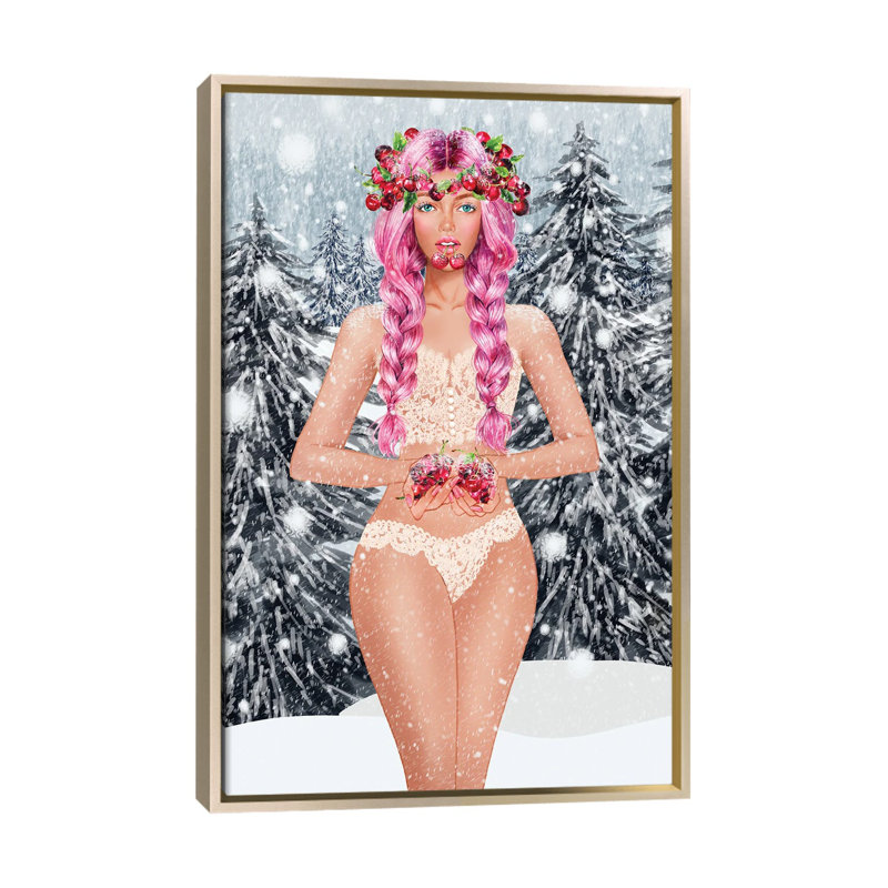 «Cherry III», reproduction d'art sur toile encadrée, H 60 po x l 40 po, Reproduction encadrée sans passe-partout, Champagne