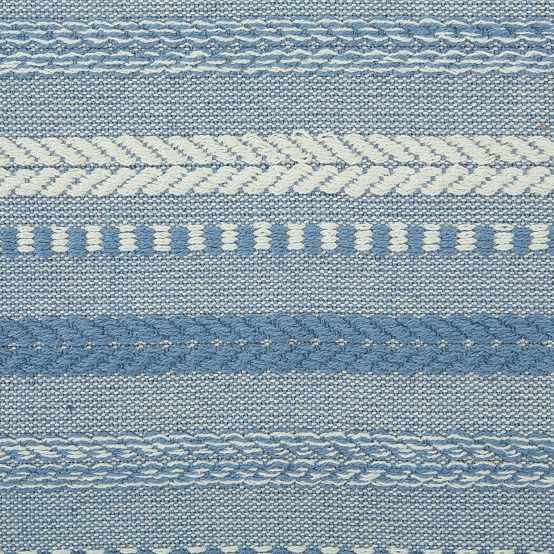 Elco Striped Table Runner, Blue, 15" x 113""