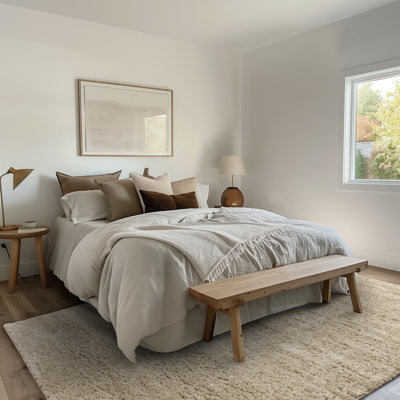 Tapis beige à poils longs Hammersmith