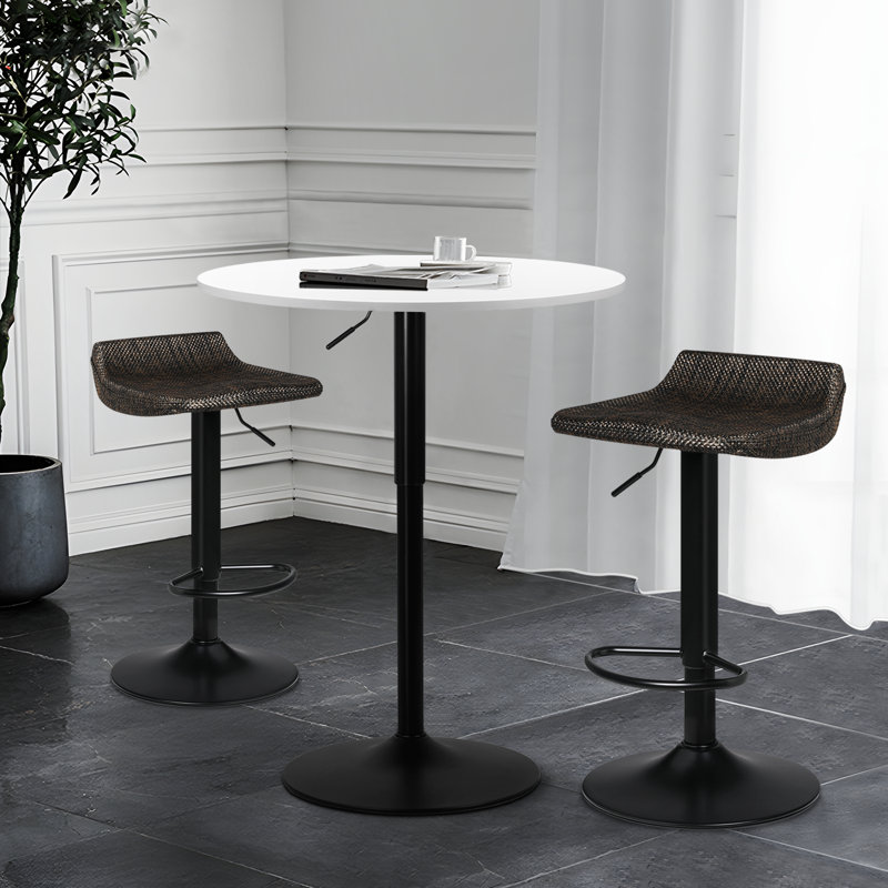 Ensemble de salle à manger Jazelyn L 31,5 x l 31,5, Argent, H 36 po x L 31,5 po x l 31,5 po