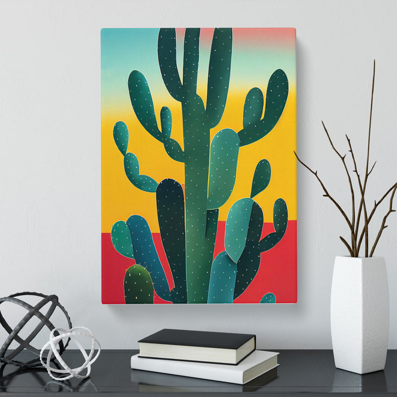 Cactus Cacti Abstract - Wrapped Canvas, 76cm H x 50cm W x 3cm D