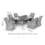 Balcom 6 Seat Oval Rattan Fire Pit Dining Set