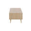 Table basse contemporaine en bois naturel et blanc
