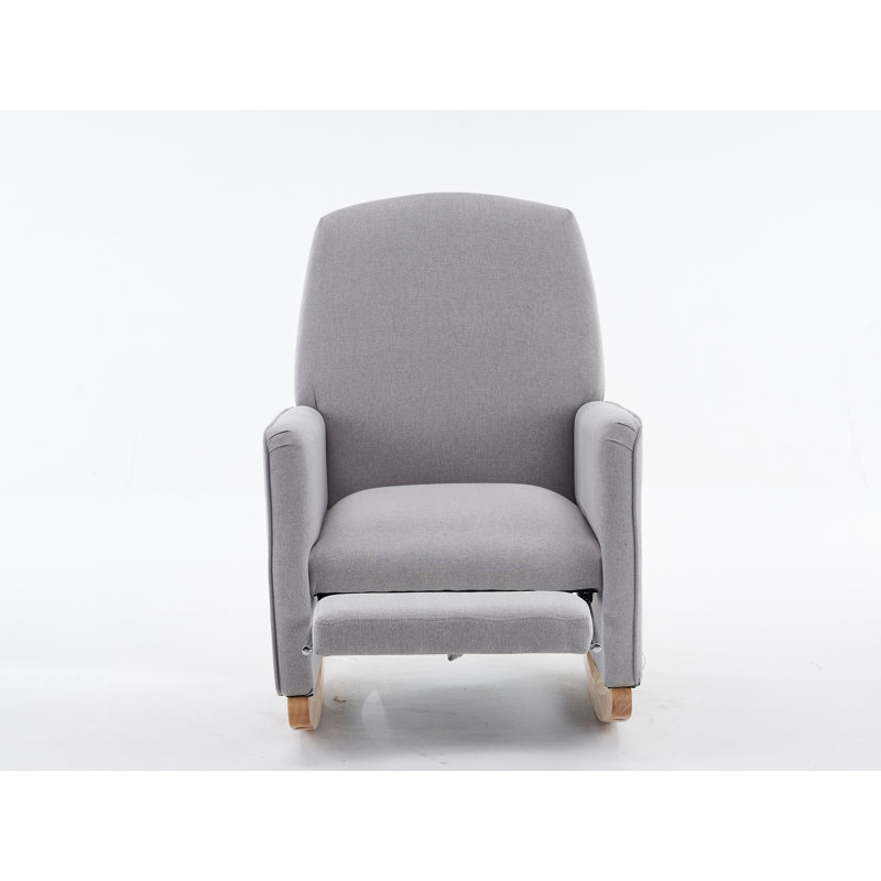 Chaise berçante rembourrée Lebbie, Gris