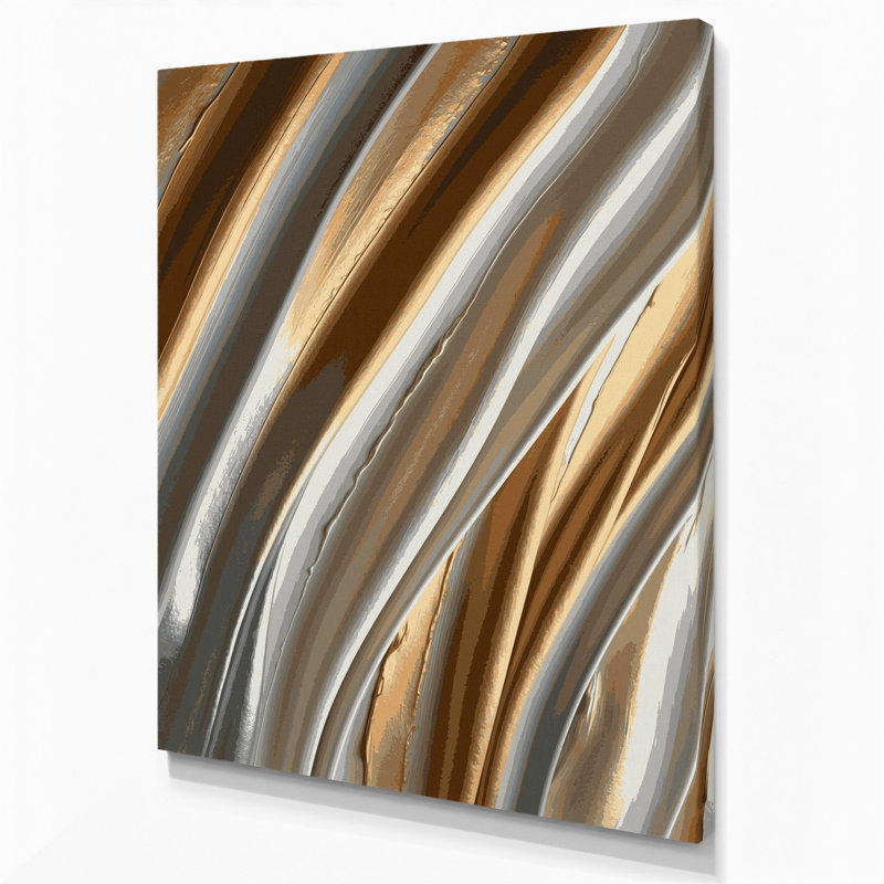 Art mural sur toile gris clair DiagonalStripes, H 11 po x l 14 po