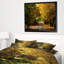 «Road Through Beautiful Green Trees», reproduction de photo sur toile tendue encadrée-26681206