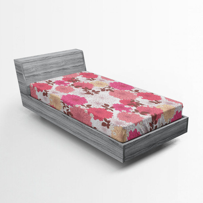 Microfiber Floral Fitted Sheet, Twin XL Fitted Sheet