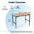 48" Heavy-Duty Adjustable Workbench For Garage, Rubber Wood Shop Table W/Rubber Pads, Hardwood Workstation Weight Capacity Over 2000 Lbs