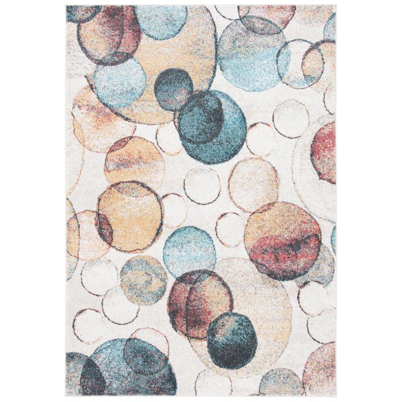 Tapis à motif géométrique Jelliff Performance, Rectangle 4 pi 5 po x 6 pi 5 po