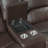 Demers 69.5" Modern & Contemporary Leather Manual Double Reclining Loveseat with Console, Smooth Tab-Pull Reclining Motion
