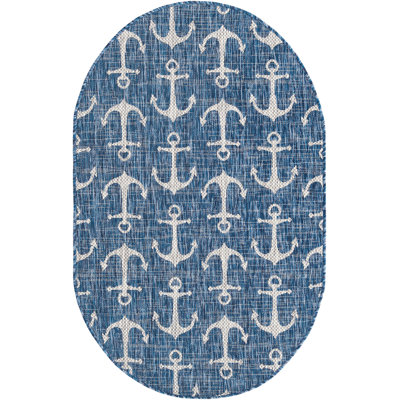 Tapis d'extérieur Ayton couleur mer
