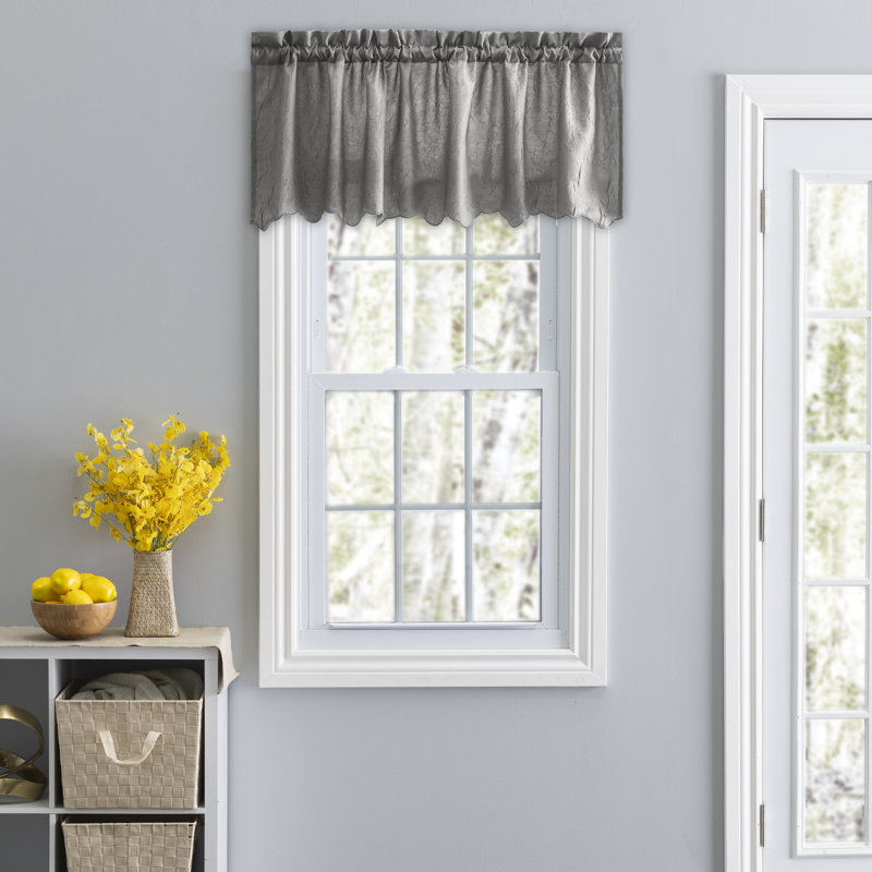 Paulisha Pointed Window Valance, Gray