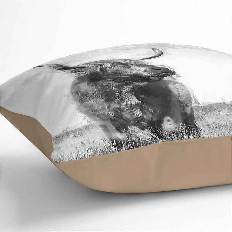 Square Throw Cushion, Stone, 40cm H x 40cm W x 15cm D