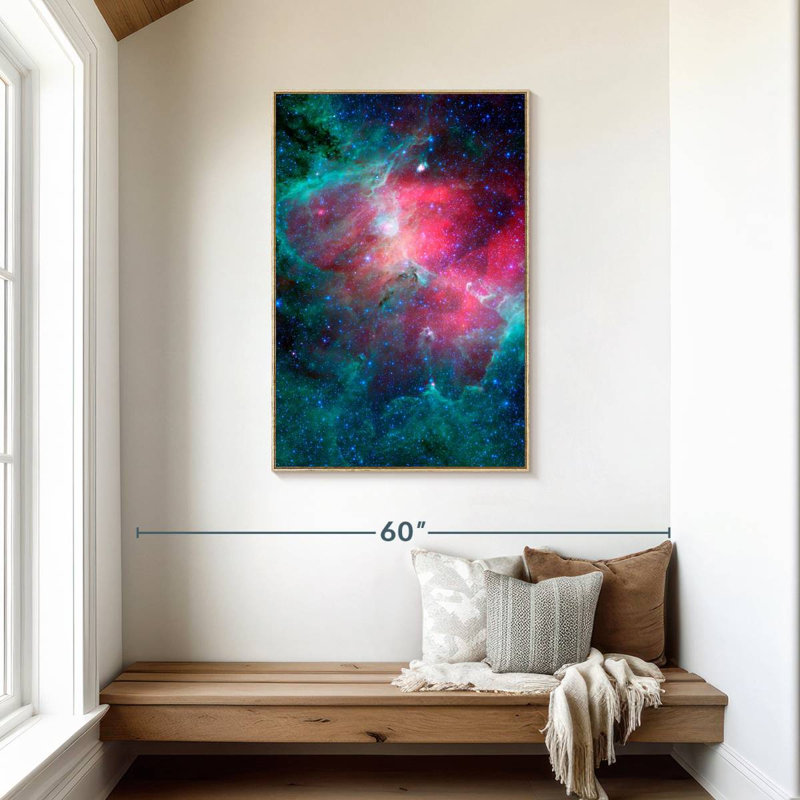 The Eagle Nebula, 9" x 13", Floating Frame Natural Wood