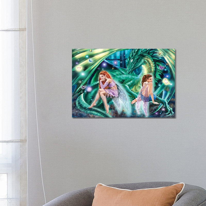 Gemini Faeries 1 Piece Wrapped Canvas Painting