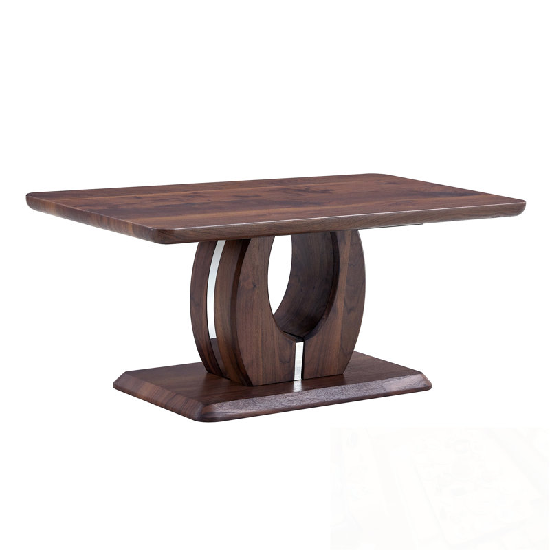Rectangular Coffee Table With U-Shape Base