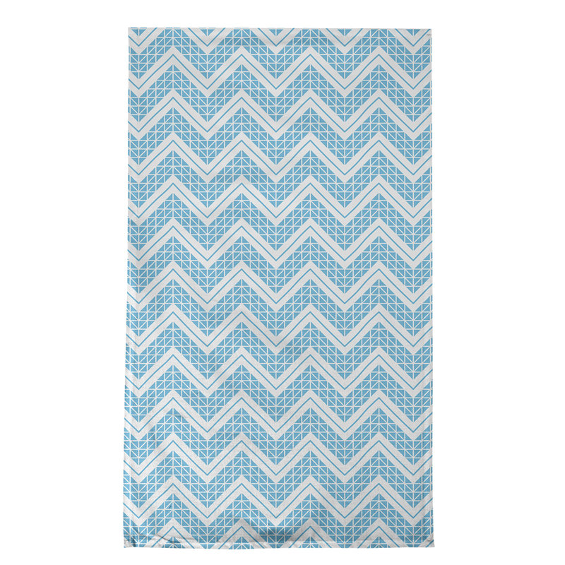 Stephenie Tea Towel Kitchen Towel, Light Blue/White/Grey, Poly Twill