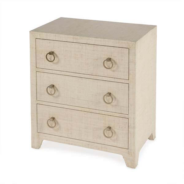 Birch Lane™ Cleo 3 - Drawer Raffia Dresser | Wayfair