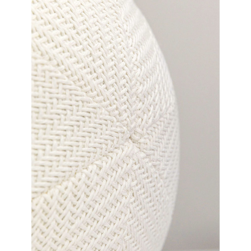 Round Decorative Throw Pillow, White