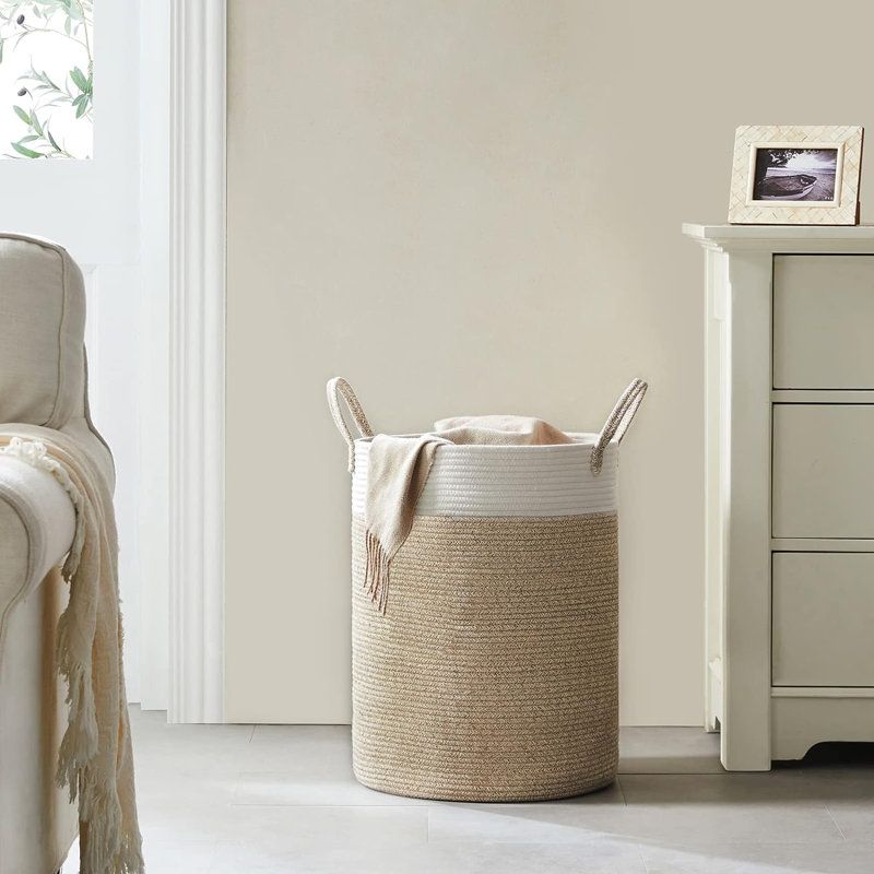 Fabric Laundry Hamper And Waste Basket Set