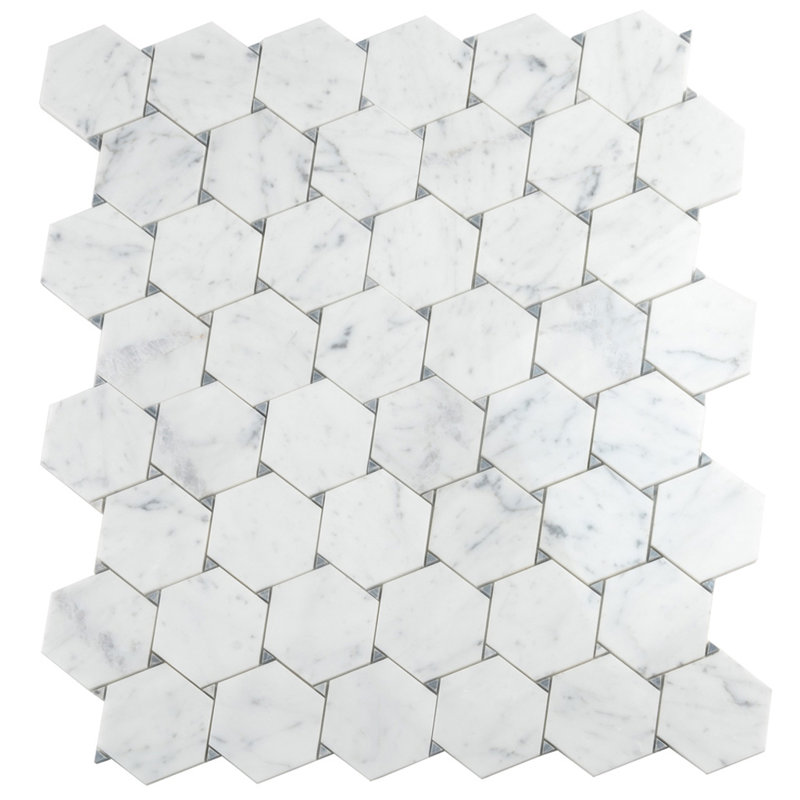 10.9" x 12.5" Marble Mosaic Tile