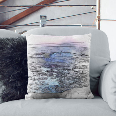 Pretty Beach Sunset Cushion with Filling