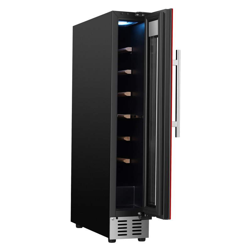 Equator 9 Bottles WINE REFRIGERATOR 1-Zone Freestanding/Builtin 7 Color LED 110V, Red