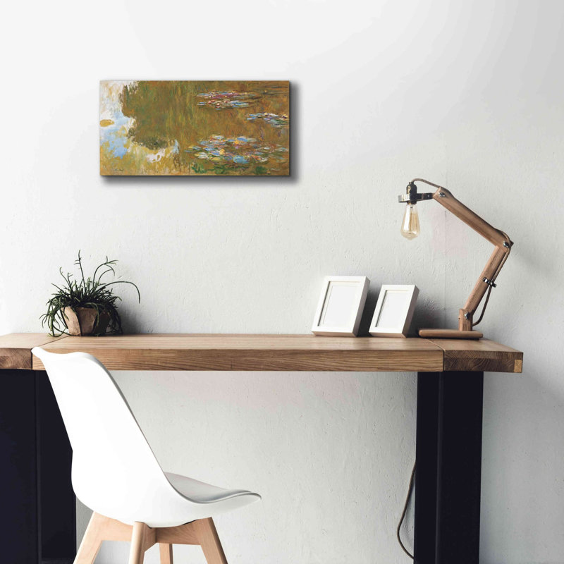 «The Water Lily Pond» par Claude Monet, estampe numérique sur toile, H 12 po x l 24 po x P 0,75 po