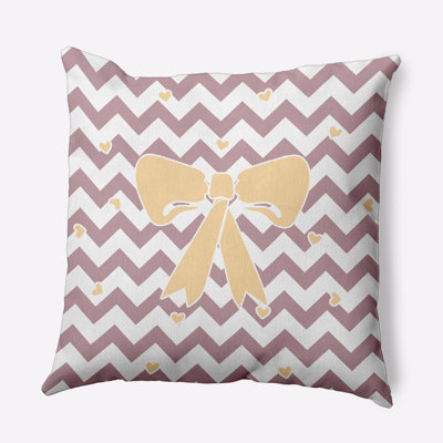 Chevron Bow Decorative Throw Pillow PGN1613PU51