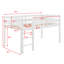 Lit mezzanine bas en bois avec échelle-858322134