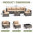 7 Piece Patio Conversation Set With Coffee Table And Cushions-1501205462