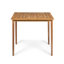 Table de bar d'extérieur rectangulaire en bois d'acacia minimaliste - finition teck