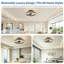 16" Crystal Ceiling Fan with Dimmable LED Light-129700345