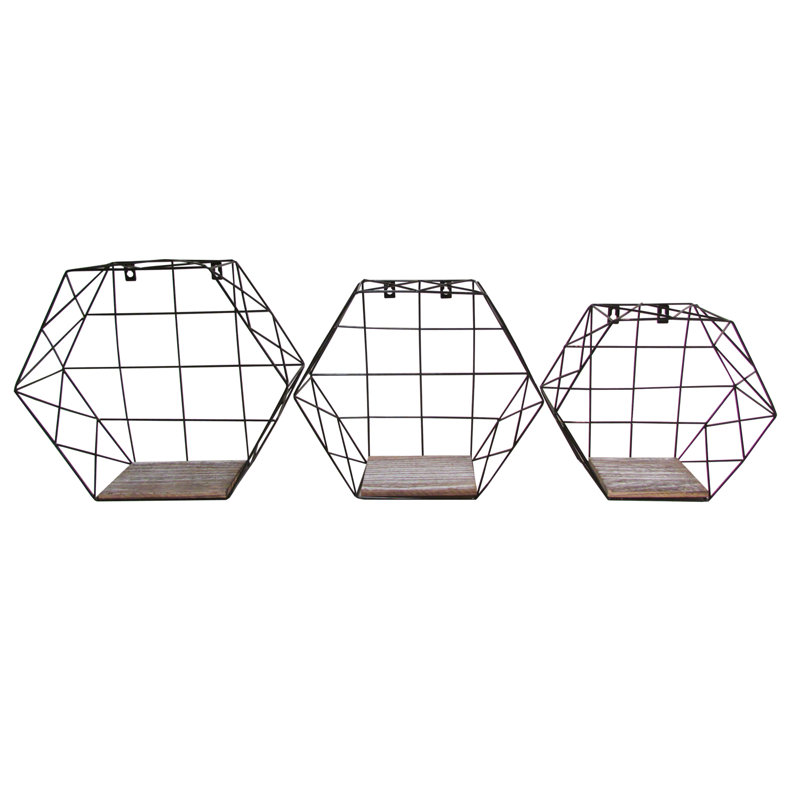 Wolsingham 3 Piece Hexagon Metal Accent Shelf