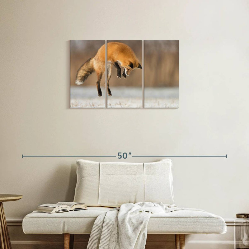 Brampt Jumping Red Fox, 20" H x 33" W