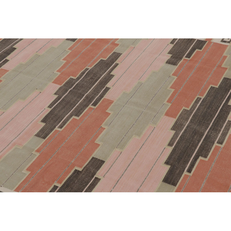 Rug & Kilim’S Contemporary Dhurrie Rug In Colorful Geometric Pattern