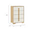 Commode haute 4 tiroirs Mep, brun naturel et blanc Mep