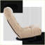 Fauteuil inclinable Lazy - dossier réglable Appui-tête, base rotative à 360 ° pour adultes / enfants | Blanc | Courbé