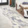 Cooper-John Abstract Marbled Modern Blue/Cream Rug