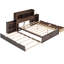 de lit double de couleur double avec 2 tiroirs, lit gigogne simple et lit gigogne escamotable pratique, tablettes en bois massif