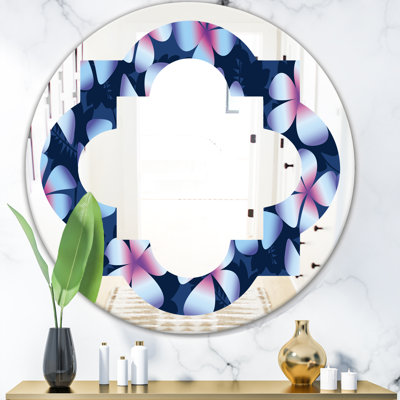 Miroir mural éclectique Quatrefoil Frangipani