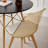 Acrylic Dining Chairs Set of 2, Clear Kitchen Chair with Padded Seat, Solid Wood Legs For Living Room, Home Office, Light Brown-1591190208-1591190215