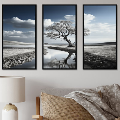 «Calming Lakes Charm Scenery - River», art mural sur toile
