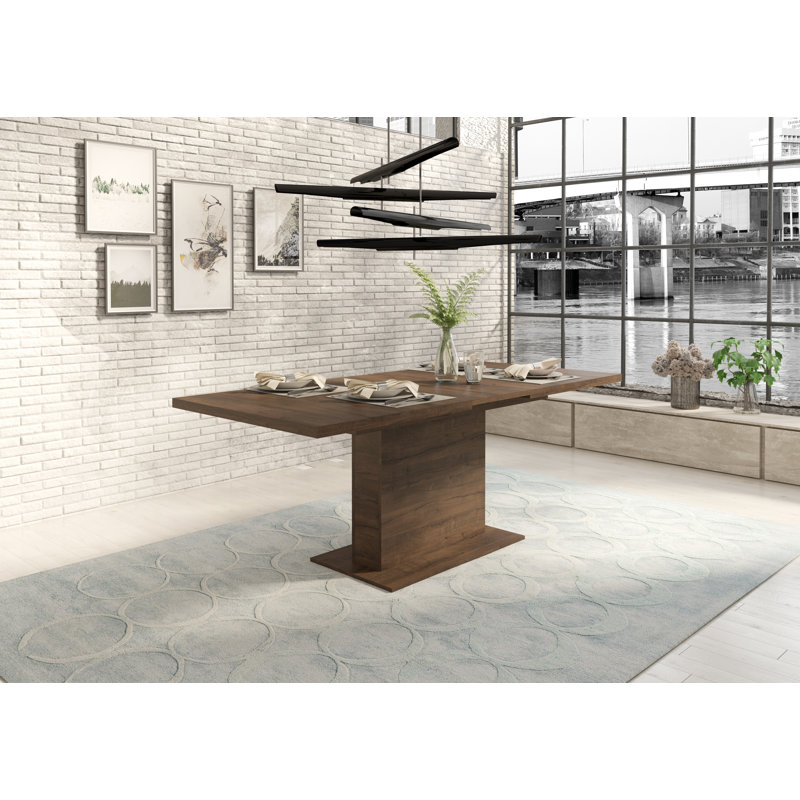 Dinuba Extendable Dining Table, Dark brown