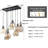 Aldahir 8 - Light Matte Black Cluster Pendant