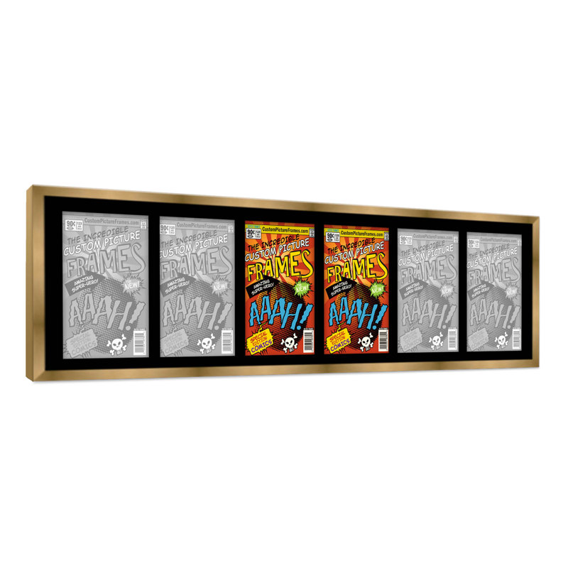 Cadre photo Evalynn, Noir / or, 7,25 po x 10,5 po