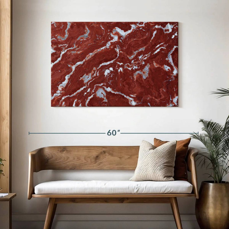 Avery Burgundy Abstract, 30" H x 45" W
