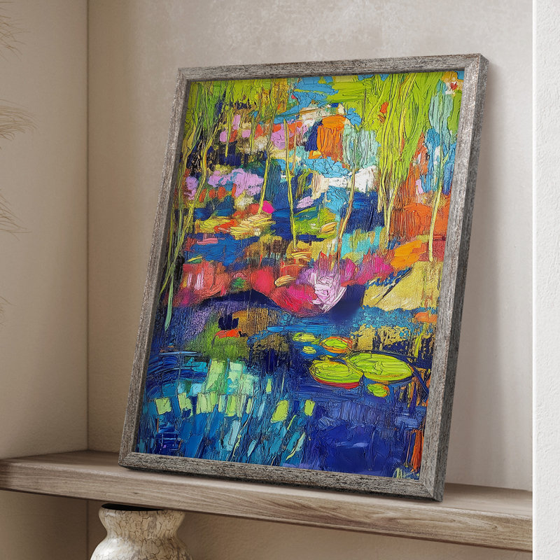 Reproduction encadrée FLORAL Series DCIV - bois massif, H 11 po x l 9 po